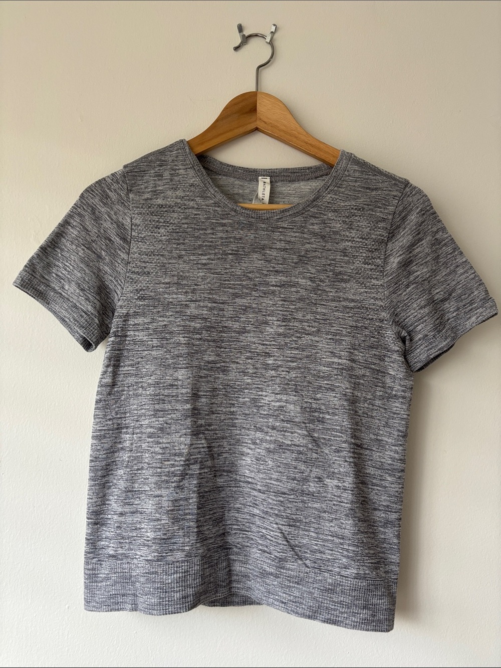 Athleta Heather Gray Short Sleeve Crewneck Tee, size XS